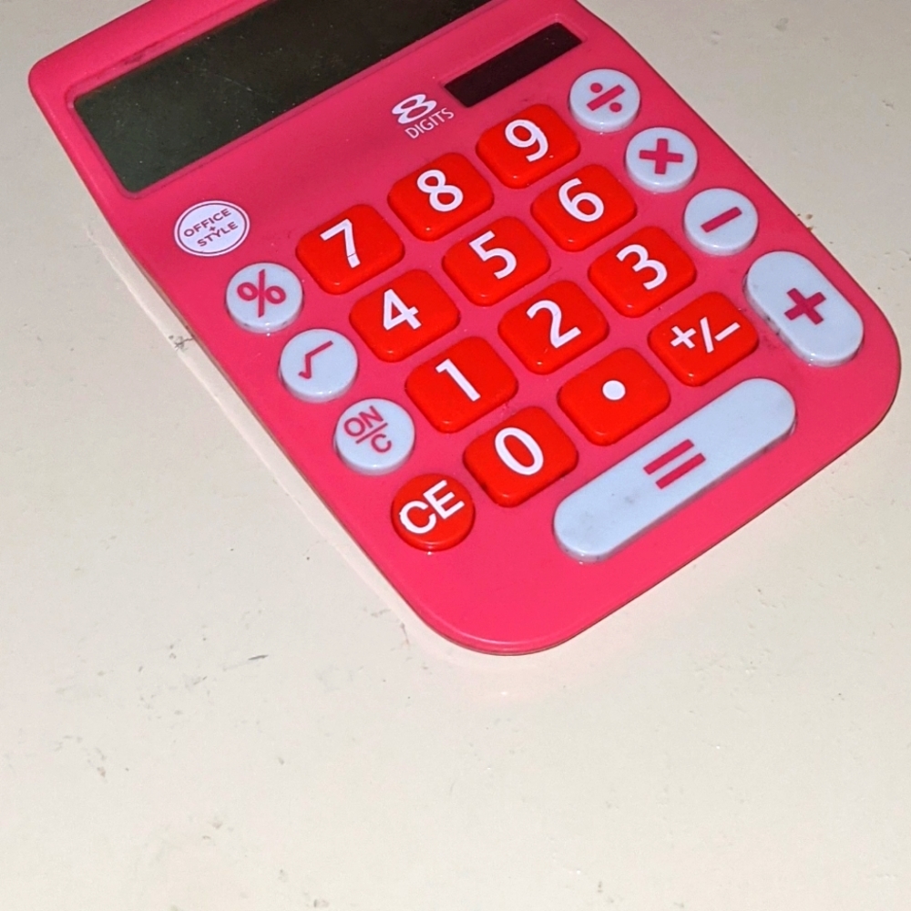 Pink calculator